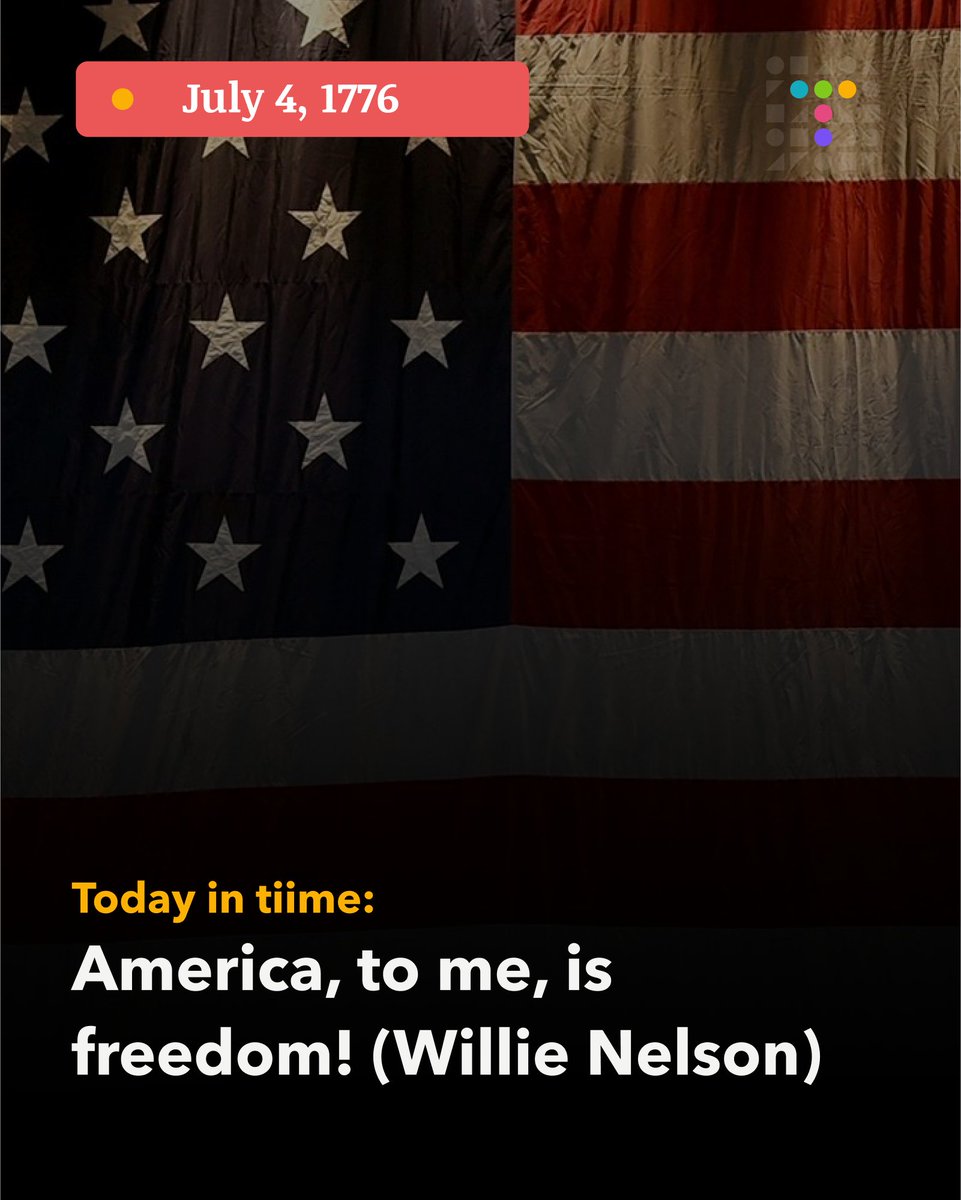 tiimelines's tweet photo. #todayintiime

Happy #4thOfJuly!

#tiimelines #tiime #IndependenceDay #UnitedStates #USA #JulyFourth #FourthofJuly2017 #Happy4thofJuly https://t.co/P8vQBF7dhJ