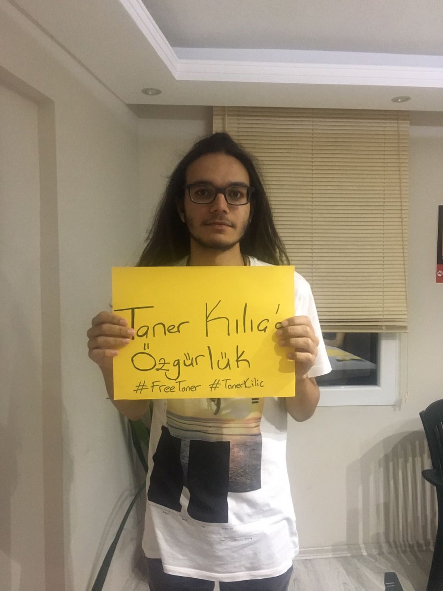 İnsan hakları savunucusu #TanerKilic 'a özgürlük! 
<a href="/aforgutu/">Amnesty Türkiye</a>  
#FreeTaner