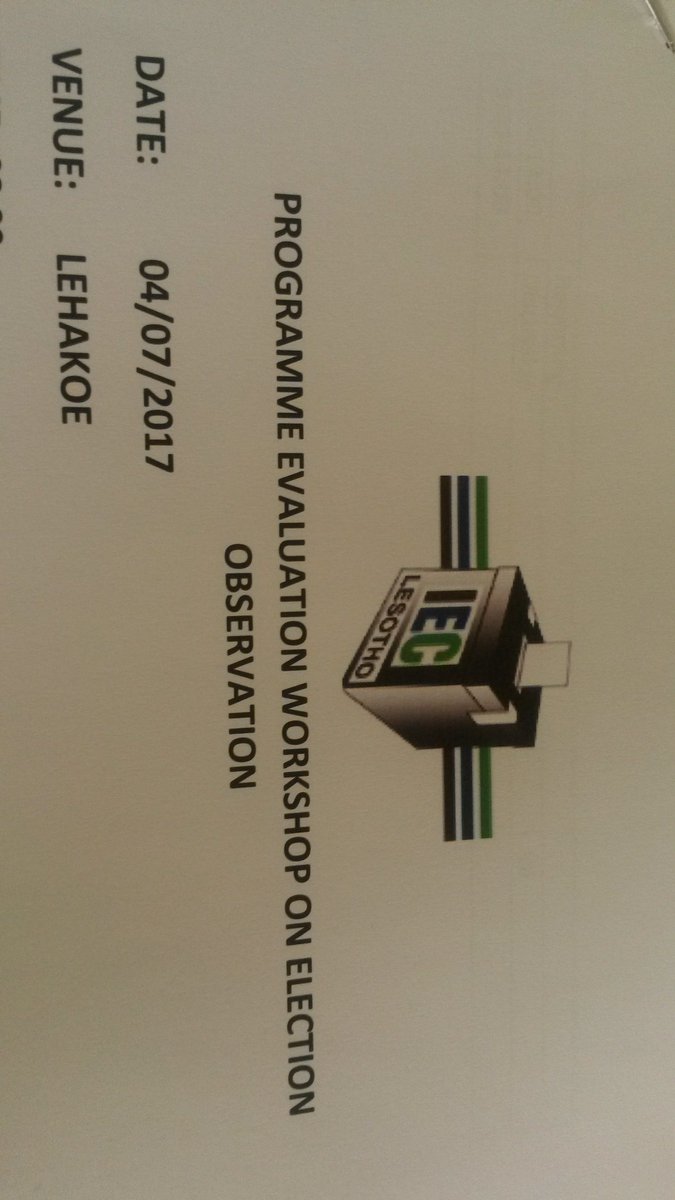 IEC_Lesotho's tweet photo. Post #NAE2017, Programme Evaluation Workshop on Election Observation #LesothoVoted https://t.co/71z3HEmiRr