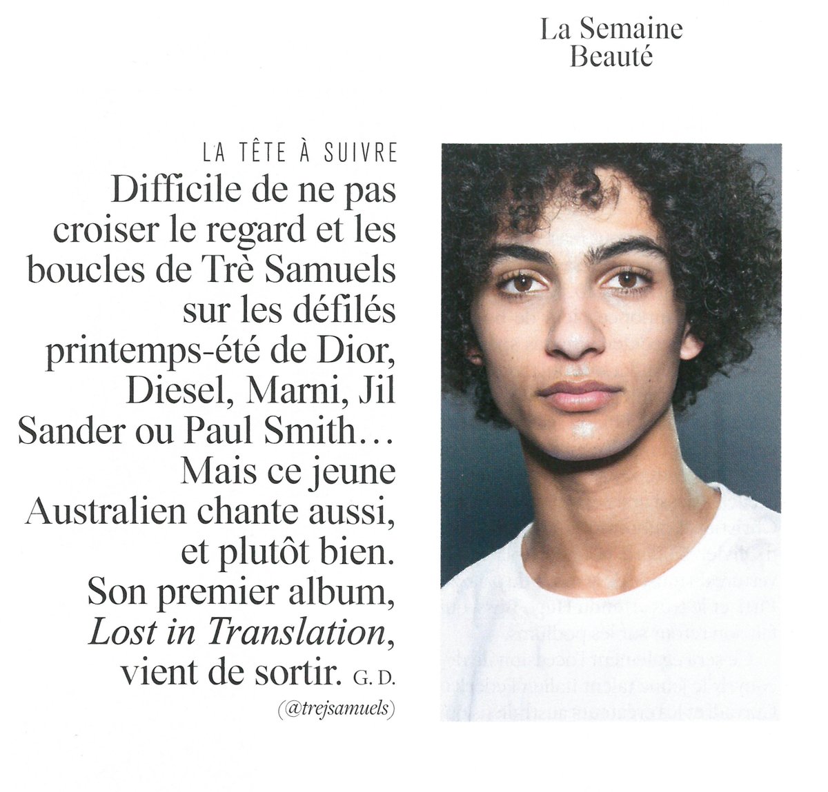 BananasModels's tweet image. What&apos;s new ? They&apos;re talking about our singer and male model Tre Samuels, in @LEXPRESS_Styles #MaleModel #TreSamuels #BananasModels