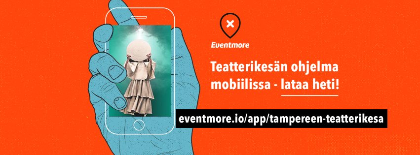 EventmoreApp's tweet image. Tampereen Teatterikesän ohjelman löydät nyt Eventmoresta - ei kun lataamaan! @teatterikesa #Eventmore #teatterikesä eventmore.io/app/tampereen-…