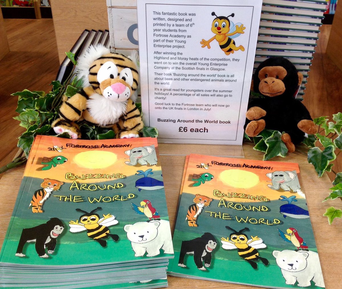 Pick up a 'Buzzing around the world' book this #summer by the team from @FortroseAcad who were the Young Enterprise Scotland winners!