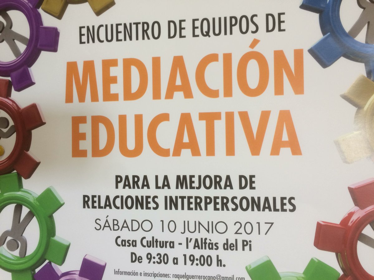 fepamedcv's tweet photo. Jornada #mediacion educativa @LAlfasES "Aunar fuerzas para impulsar gestión positiva conflictos en ámbito educativo" https://t.co/vMnEgDqcKG https://t.co/VPHE83VCp4
