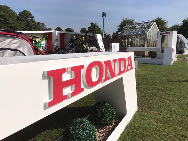 MowWithUs's tweet photo. It's the first day of the Hampton Court Flower Show. Jason, one of our directors, is on the Honda stand all week.  Pop over and say hello. https://t.co/HNBckquaHd