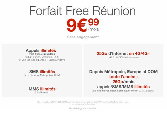 Forfait Free Réunion ☺