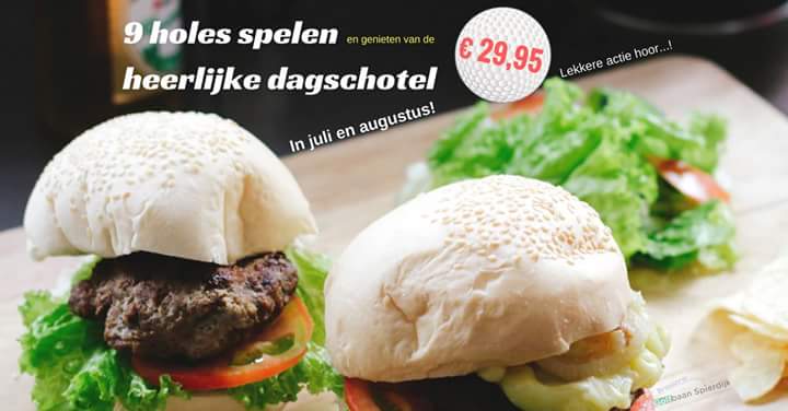 Mooie combinatie: 9 holes golfen mét overheerlijke dagschotel voor één prijs!