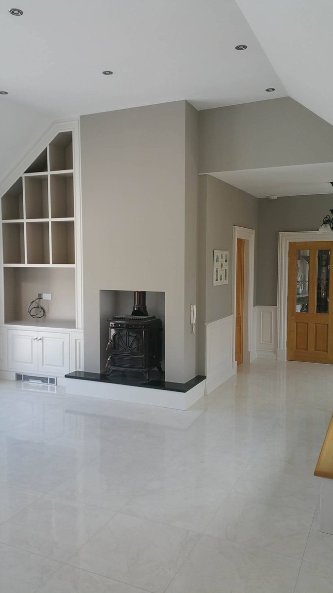 FleetwoodPaints's tweet photo. Beautiful new kitchen painted by Michael in Newcastle West, Co. Limerick. Using 2 colours from our new Vogue colour collection - 'Hepburn' https://t.co/5hwMy3sB7y