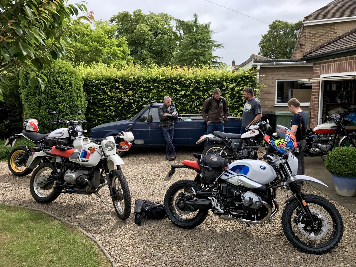 MCNnews's tweet image. We’re testing the BMW R nineT Urban G/S and Ducati’s Scrambler Desert Sled today. We’ve brought their 80s inspirations along, too. 😍