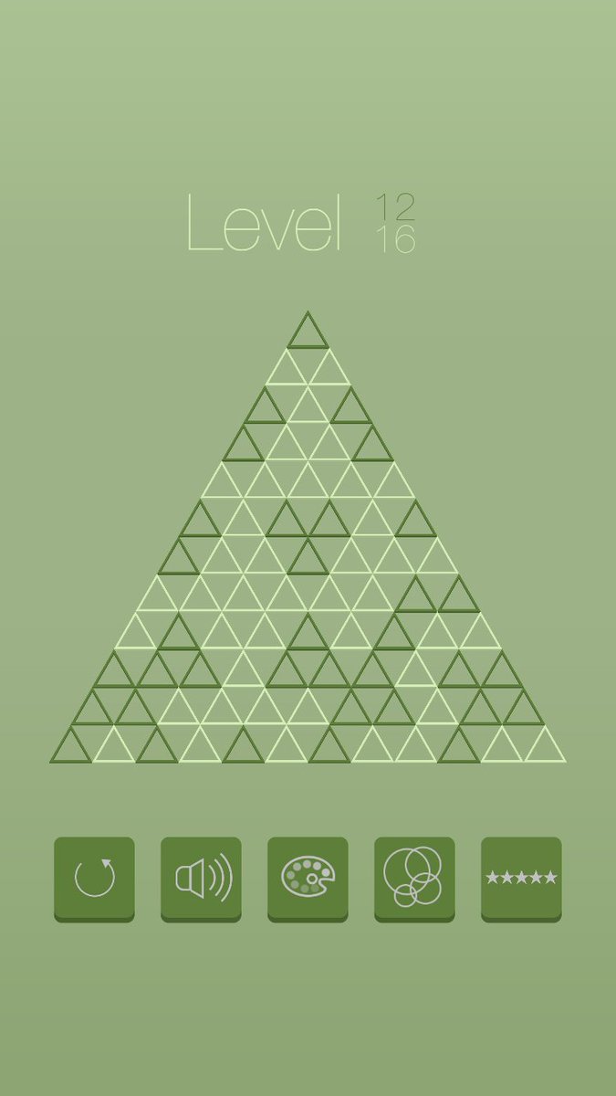 Code_Handwerker's tweet image. Our Triangle Flip game now has beautiful color schemes ... here are some! apple.co/2tk3AMk #ios #board #puzzle #indiedev #gamedev