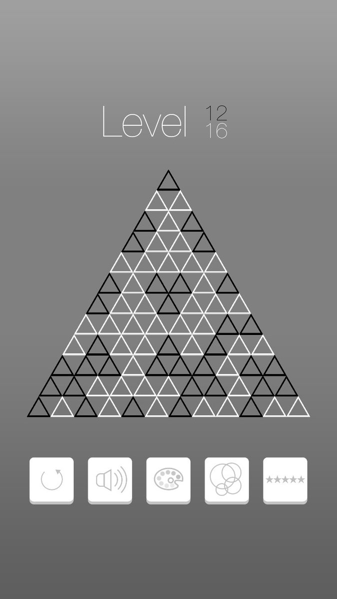 Code_Handwerker's tweet image. Our Triangle Flip game now has beautiful color schemes ... here are some! apple.co/2tk3AMk #ios #board #puzzle #indiedev #gamedev