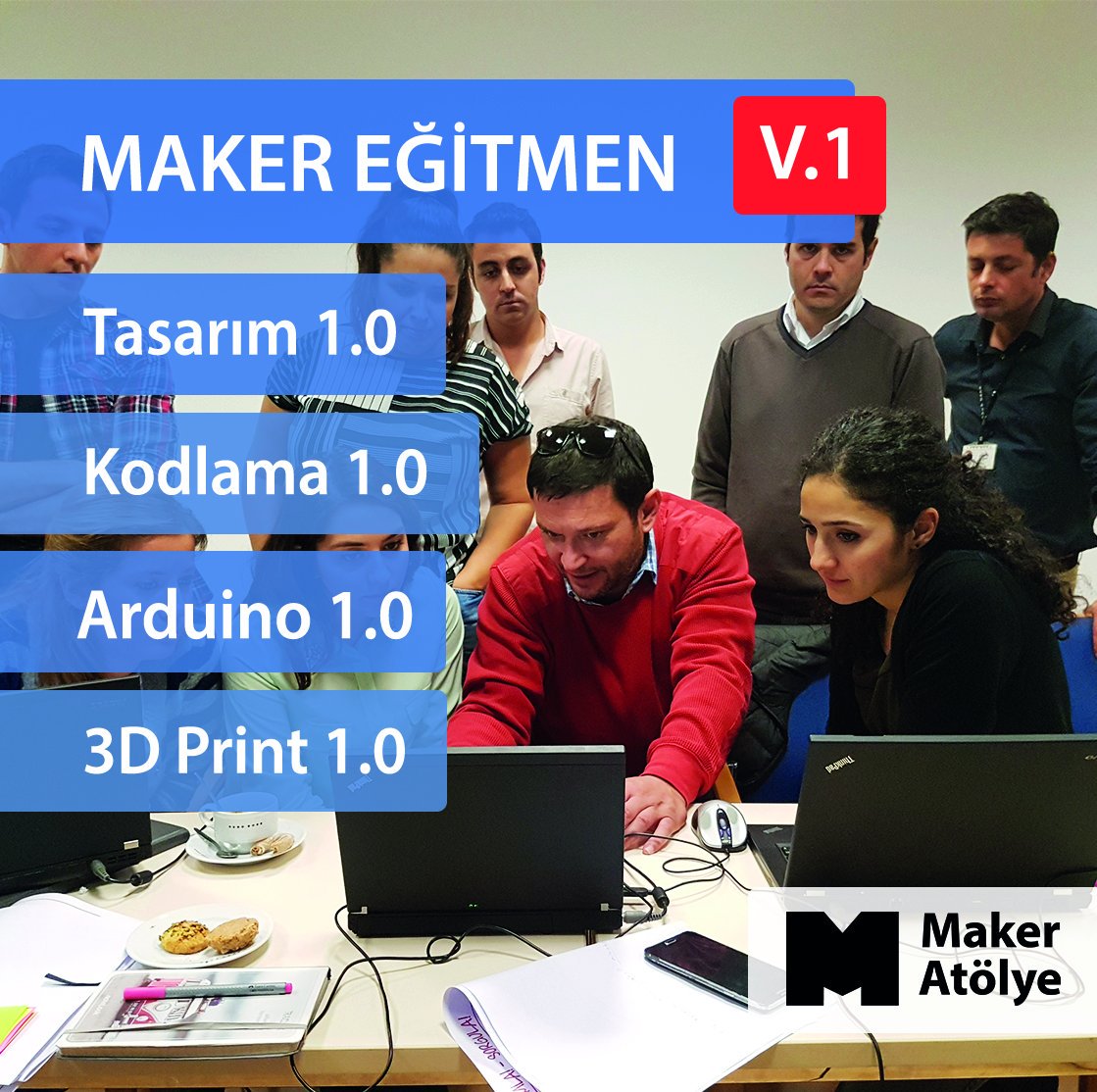 MakerCocuk's tweet photo. Maker Eğitmen V.1 eğitimi ilk tur yarın başlıyor! Bu sene @Maker_Atolye eğitimleri çesitli modüller halinde. Bilgi:
https://t.co/3hvpubb5j9 https://t.co/qpMhK6yaXG