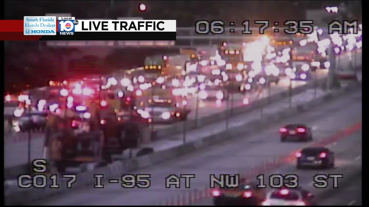 Crash on I-95 NB at NW 103rd St #traffic https://t.co/ghfFHUVUWF