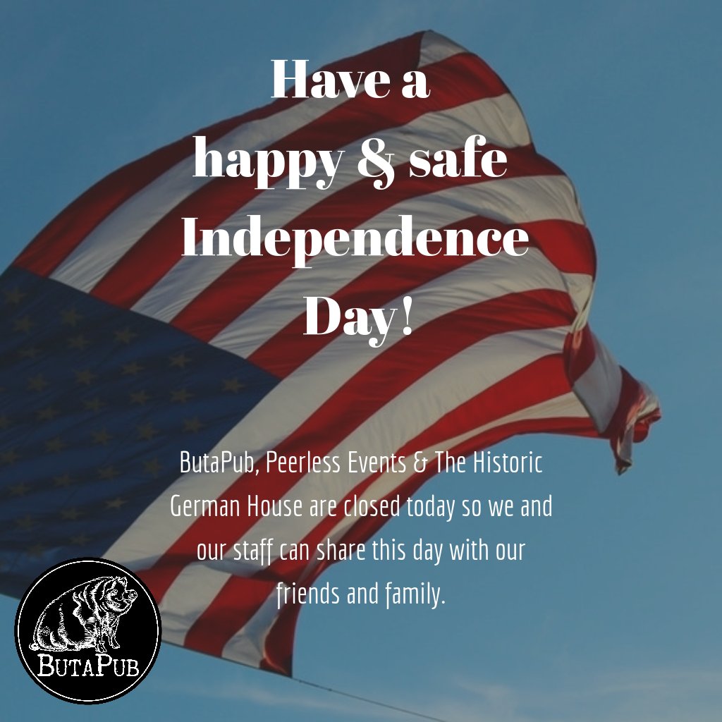 Happy Independence Day! We're closed today in honor of the holiday and so we and the staff can get some much needed R&amp;R with the fam.