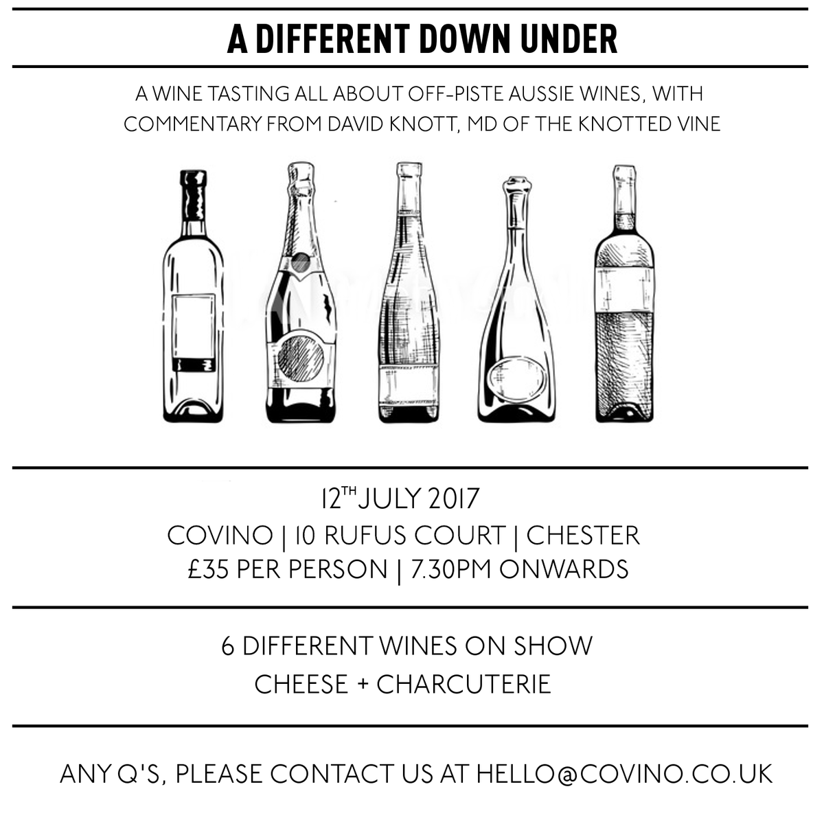 Covino (@covinochester) on Twitter photo Come and join us on the 12th July for our off-piste Aussie #winetasting. Email us at hello@covino.co.uk for tickets ✨ • #covinochester Come and join us on the 12th July for our off-piste Aussie #winetasting. Email us at hello@covino.co.uk for tickets ✨ • #covinochester