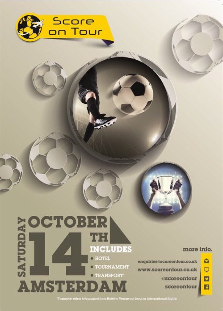 ScoreOnTour's tweet image. Fancy yourself as a bit of a #baller, round up the lads and enter #scoreinamsterdam this October! scoreontour.co.uk #5aside #football