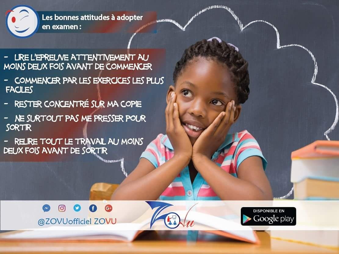 ZOVUOfficiel's tweet photo. Bonne chance aux candidats du BEPC. 
#Enseignement  #ZOVU #Assah #TICEducation #Examen #BEPC #Réussitescolaire #Team228 #Togo #Conseils https://t.co/pVi2amemit