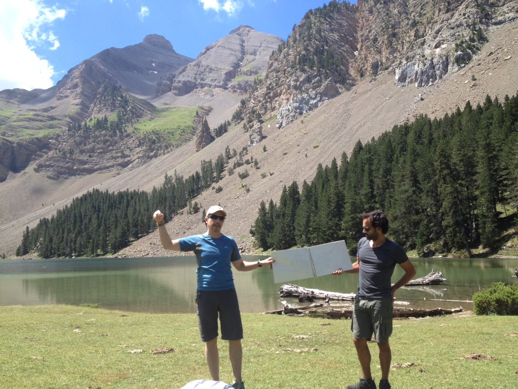 Ernatio's tweet photo. Reaching to the Ibon de Plan and learning about glaciers and geomorphology with @SobrarbeGeopark and @geoparkea! #geotopics #geosite https://t.co/8yCq1uKbkJ