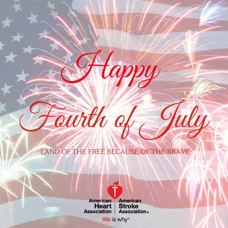 AmericanHeartSC's tweet photo. Wishing you and your family a safe and happy Fourth of July!ย ๐บ๐ธย #CSRAiswhy https://t.co/7zuJtNEfdg