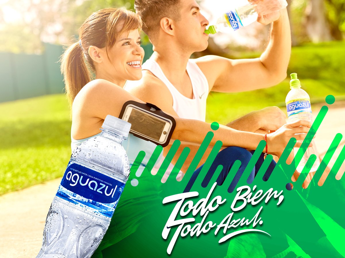 #Aguazul tu fiel amiga para el post workout...