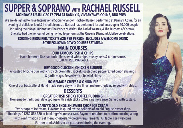 News of a supper and concert that you might be interested in.