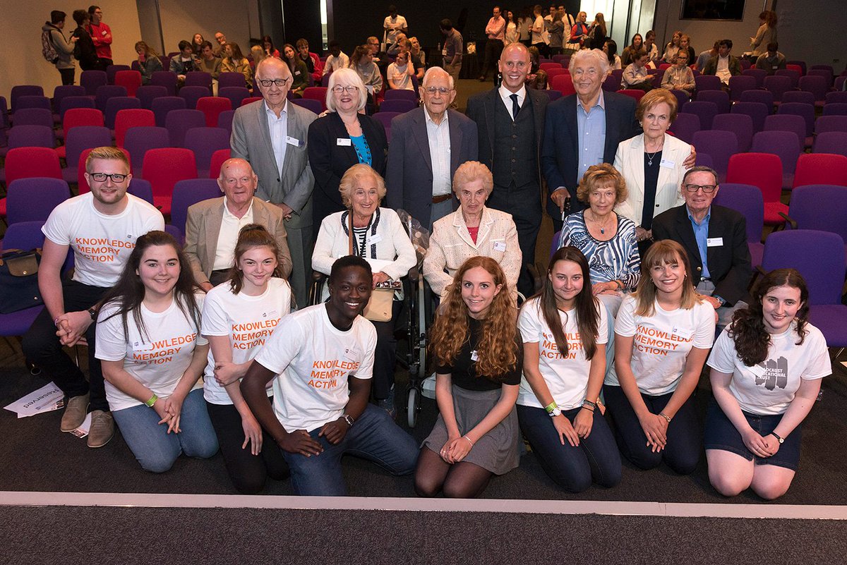 HolocaustUK's tweet photo. Picture of @RobbieRinder with just some of the amazing Holocaust survivors & Ambassadors we're privileged to work with every day #AmCon2017 https://t.co/g80XkqFmHr