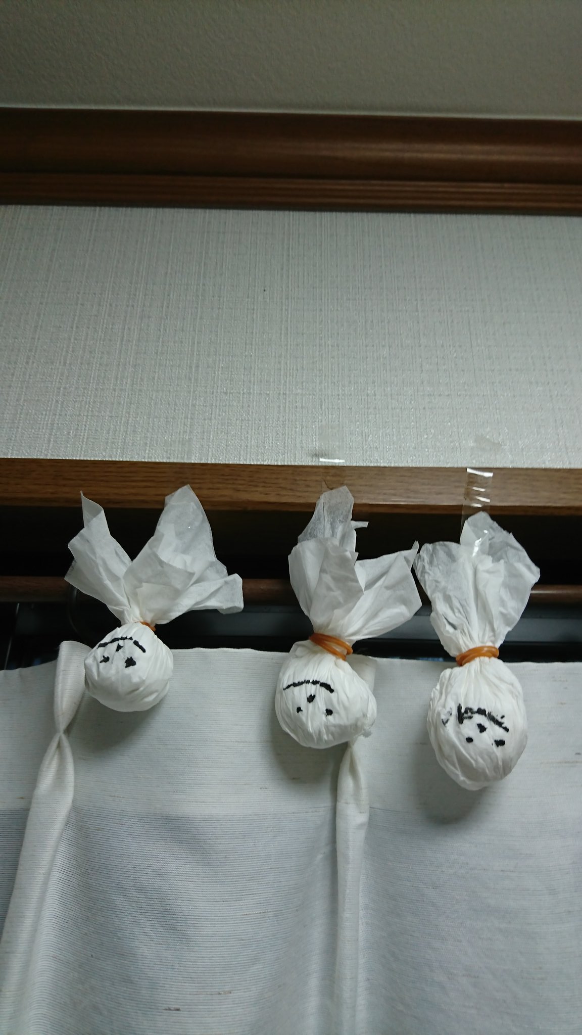 こ たろす 台風が近づき 学校が休みになるかもしれない と期待を込めて三男坊が作った 逆さてるてる坊主 朝には 台風通り過ぎてる予報です 台風3号 てるてる坊主 T Co Y6ylssdcwu Twitter