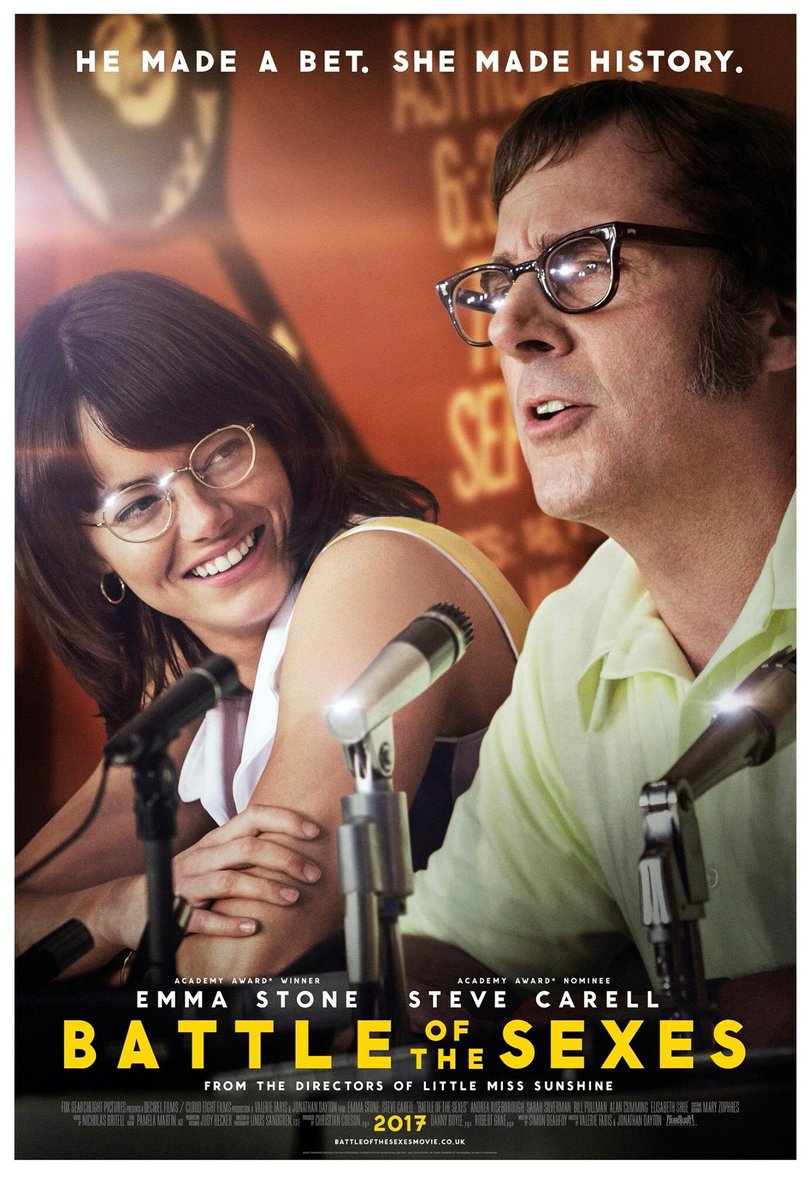 BattleofSexesUK's tweet image. It&apos;s on.
Emma Stone and @SteveCarell star in #BattleOfTheSexes, in cinemas October 20.
