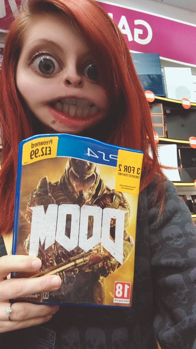 GAMEHarrogate's tweet photo. #PreownedPicks: Sarah's favourite right now is #DOOM! Blast out some gore and awesomes! Only £12.99 and part of our #3for2 in store :) https://t.co/dPyublFpLa