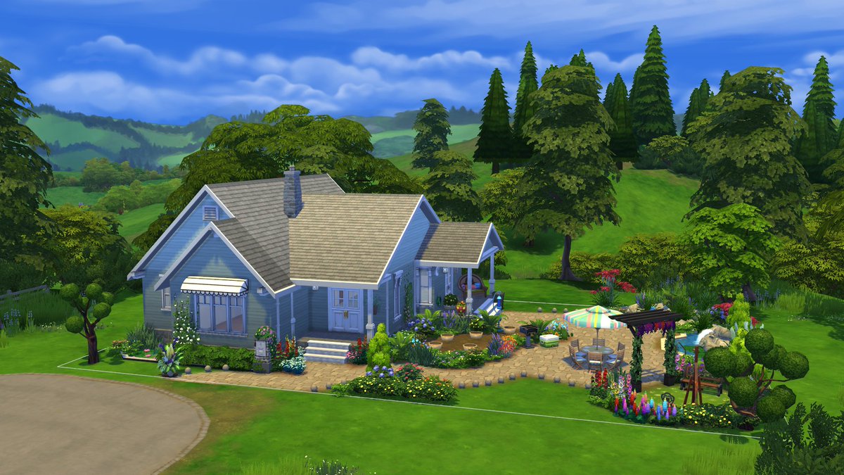 H_Lebanna's tweet image. I'm not sure what I'm doing, but I don't hate it. Working with @spring_sims layout #Springbuilds #TheSims4