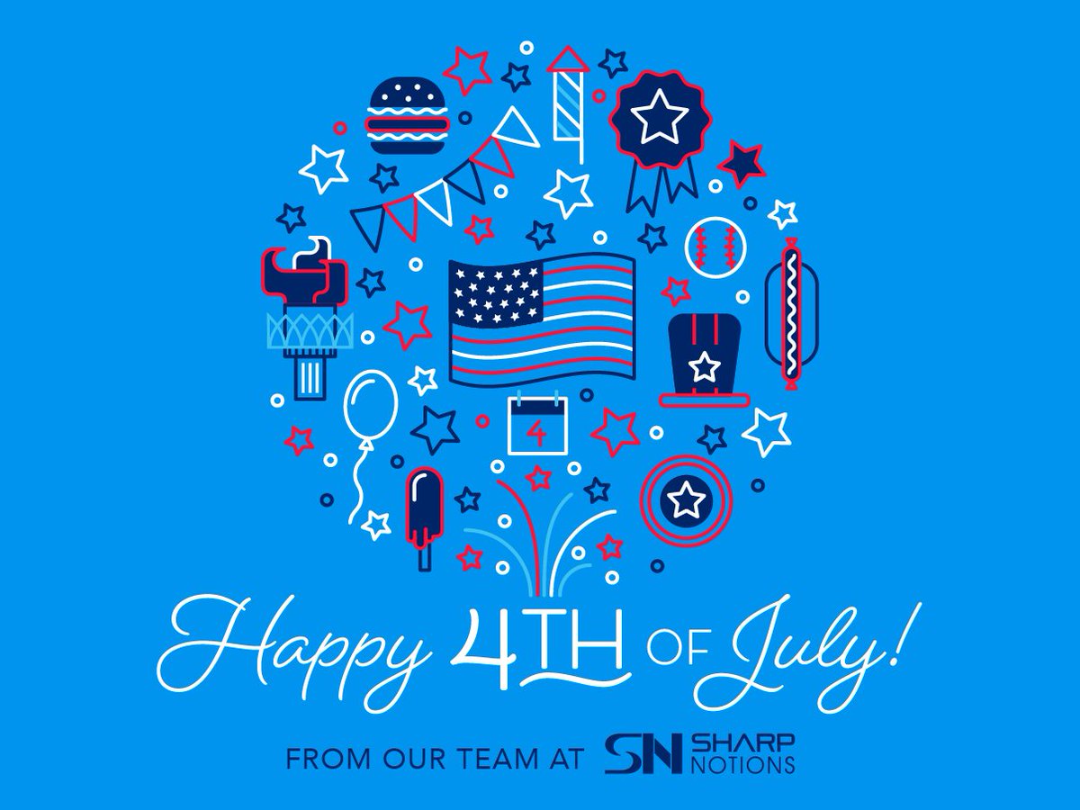 SharpNotions's tweet photo. Our team at SN would like to wish everyone a Happy 4th of July! Have fun and play smart! #sharpnotions #July4th #Happy4th https://t.co/NnhG8OPxPo