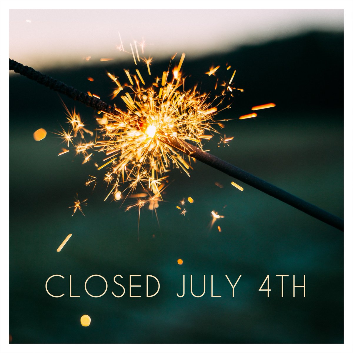 Just a reminder that we're closed today to celebrate with our family &amp; friends. We hope you enjoy the day too! #4thofjuly #holiday