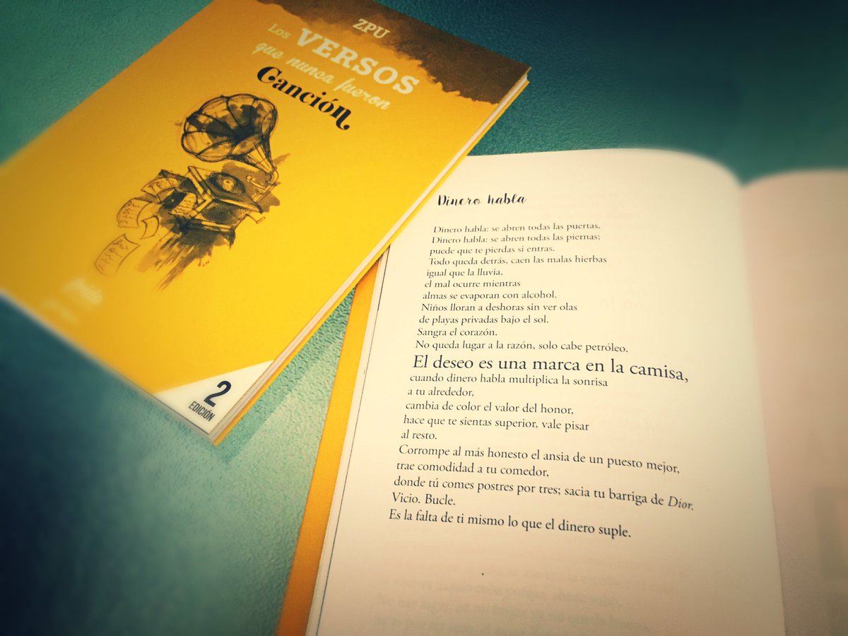 'Dinero habla: se abren todas las piernas. Puede que te pierdas si entras.'

2a Edición 🖋

#losversosquenuncafueroncanción <a href="/fridaediciones/">fridaediciones</a>