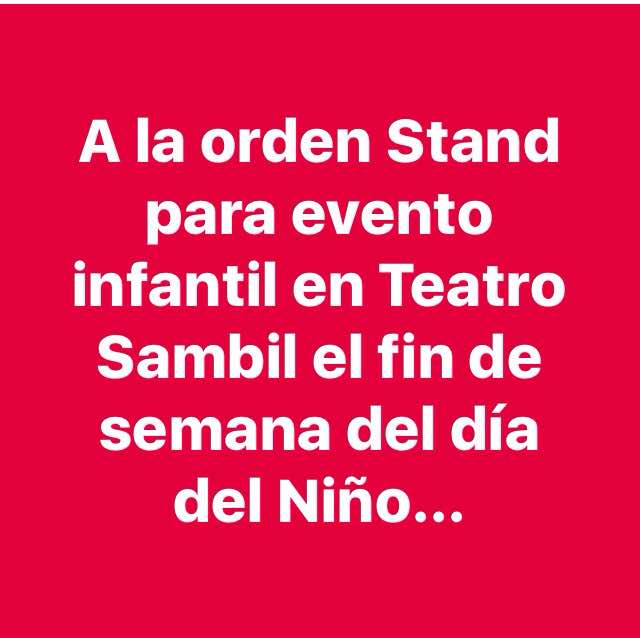 Merodea's tweet photo. Si quieres alquilar un Stand en este evento,  por favor escribirme! https://t.co/aU6Gs4ztas