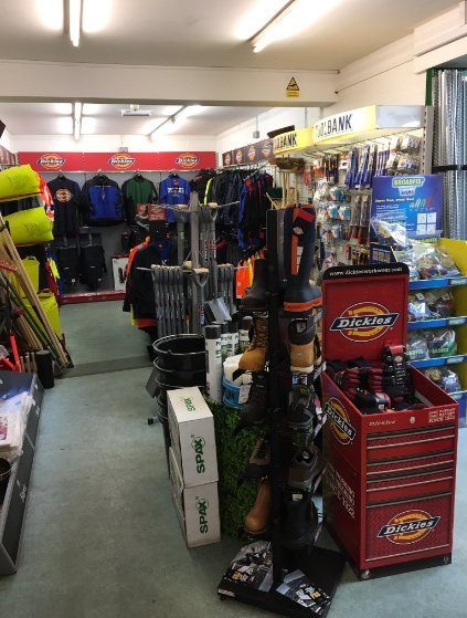 BIG thanks to the <a href="/DickiesEurope/">Dickies Europe</a> team! The new revamped #workwear centre at our #Cleveleys store looks great! New products &amp; lots of stock!