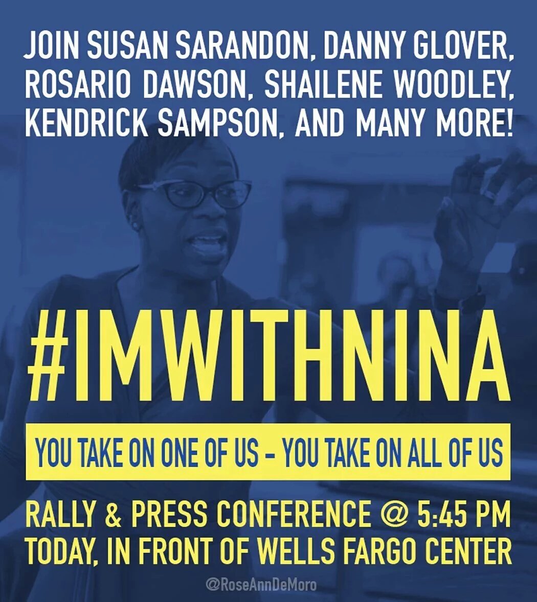 @pdrosenstein Nothing has changed since #DemConvention #DemsInPhilly

You take on ONE OF US - you take on ALL OF US! 
 #ImWithNina