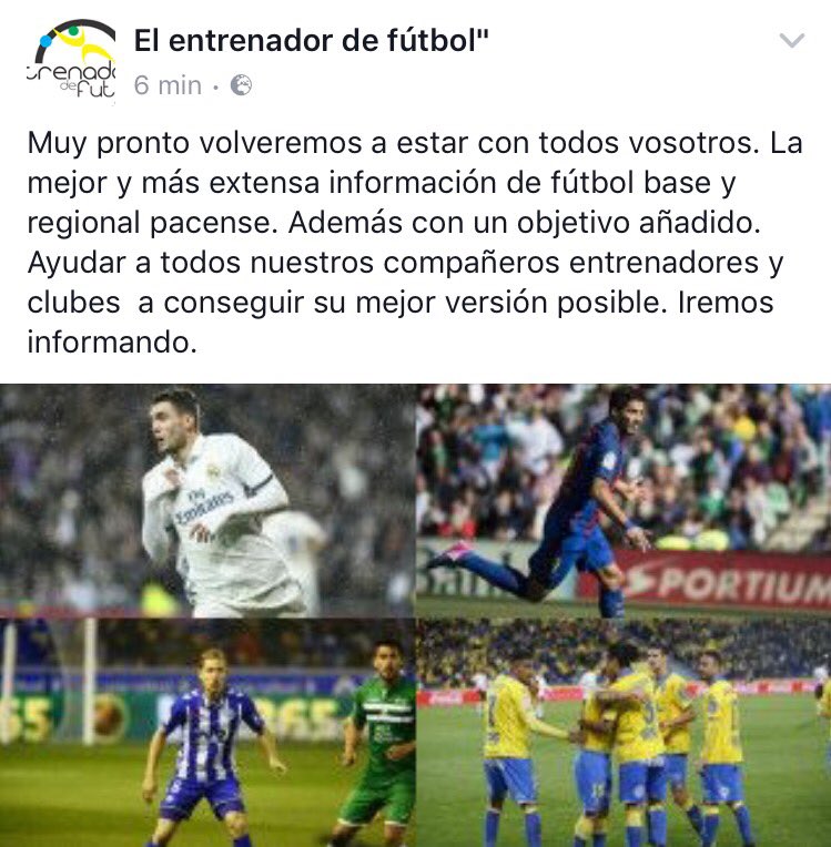 Traemos buenas noticias amig@s!! Volvemos a retomar nuestra página web elentrenadordefutbol.com , muy pronto estaremos con todos vosotros.