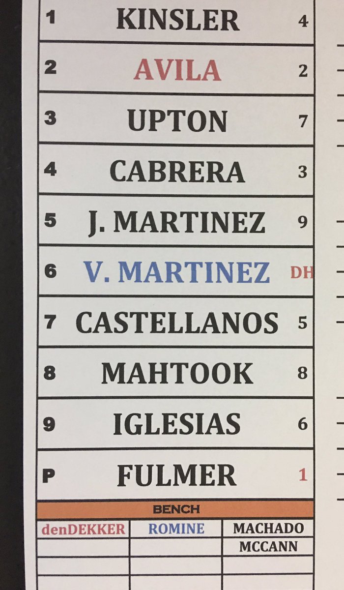 DetroitTigersPR's tweet image. Tigers Fourth of July lineup vs SF.  Fulmer vs Cain.  1:10pm game time on FSD/97.1.