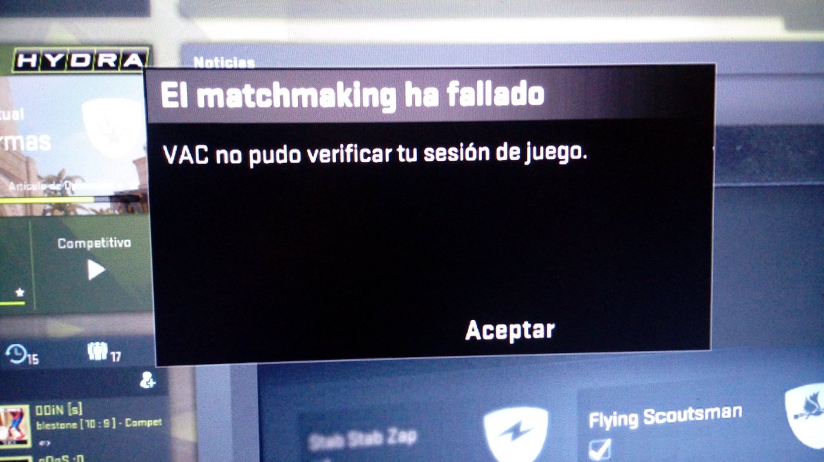 El matchmaking ha fallado