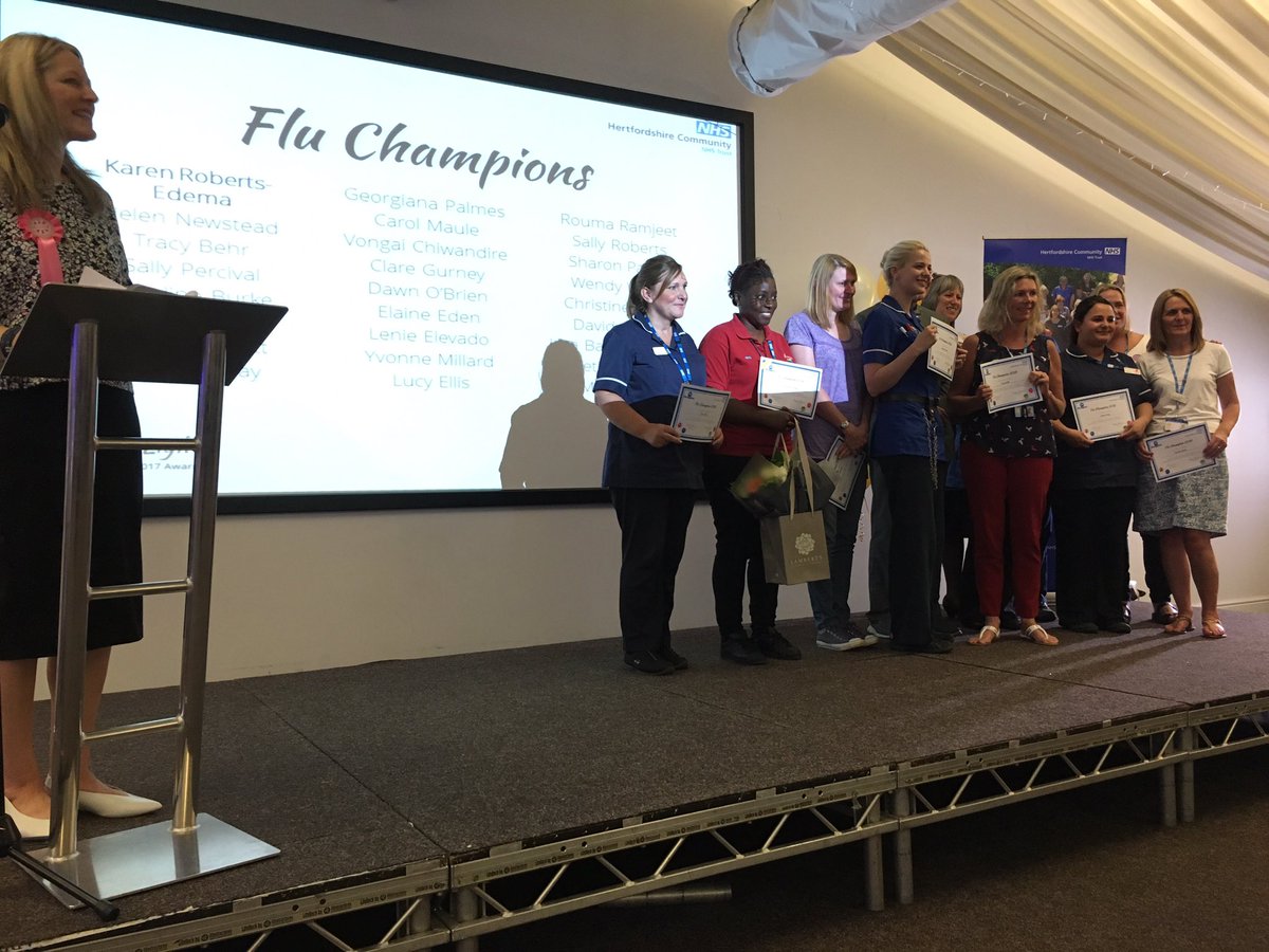 FLU CHAMPIONS led by top flu fighter Karen Roberts-Edema helped us! #HCTLeadingLights17