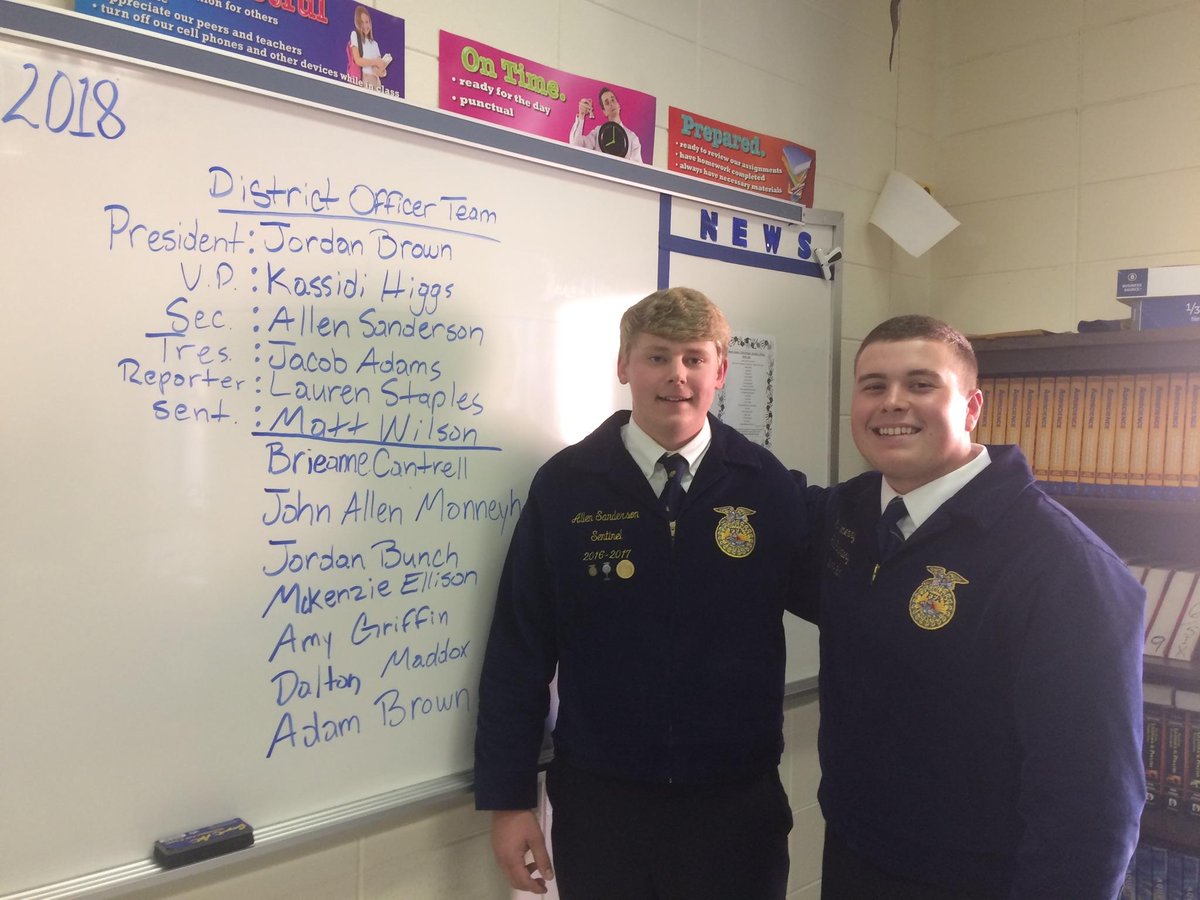 ffa_central's tweet photo. Your 2017-2018 Central District Secretary coming from the Pell City FFA chapter, Mr. Allen Sanderson! https://t.co/cm4DA1d68z