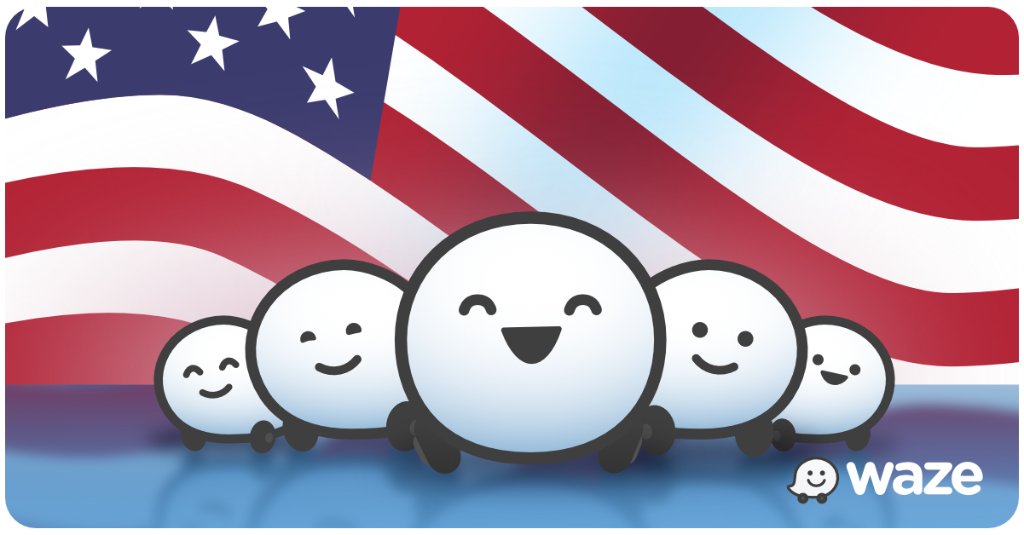 Happy Wazers on an American Flag background