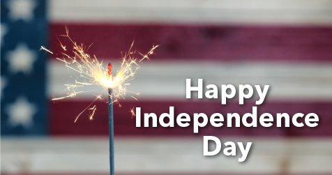 Happy Independence Day! We hope everyone has a safe and fun holiday!