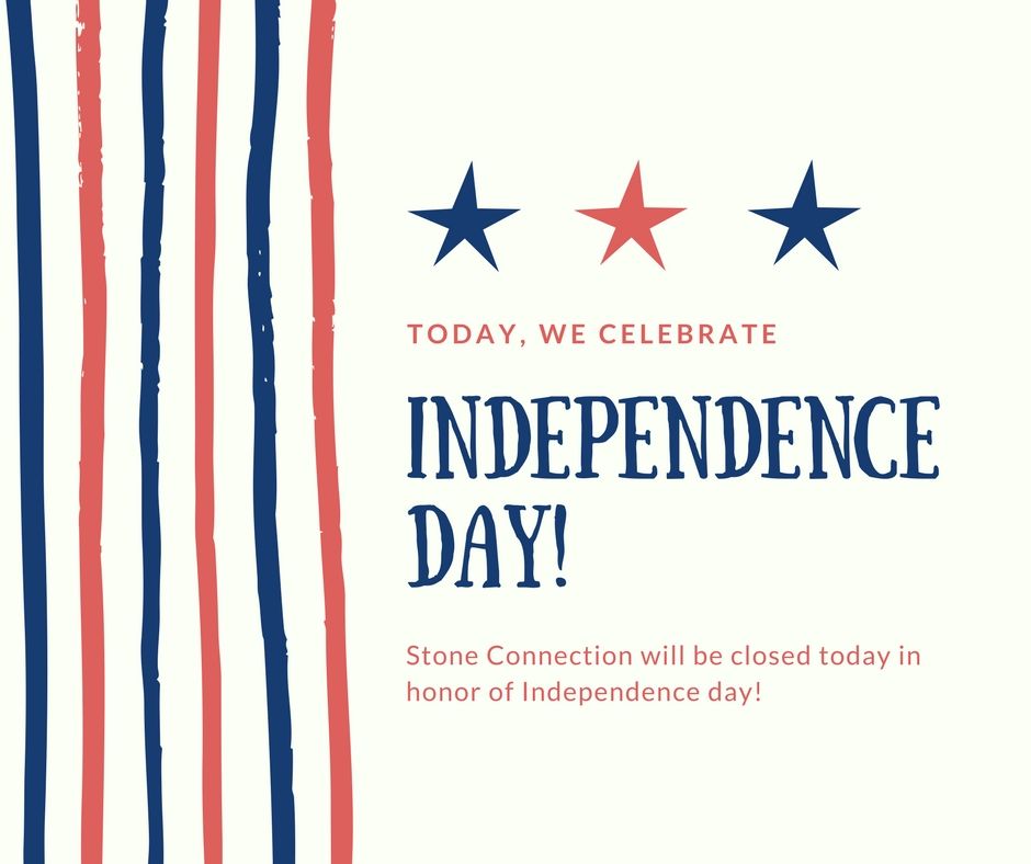 StoneConnection's tweet photo. We will be closed today, have a great 4th of July! #stoneconnection #4thofjuly https://t.co/rvGGoCXtou