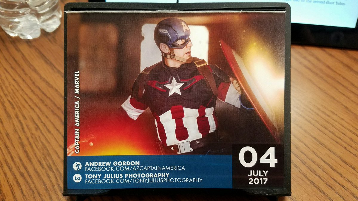 Comicare's tweet image. Would you look at that! Our very own AZ Captain America is today's @MenVsCosplay page! Happy 4th of July everybody!