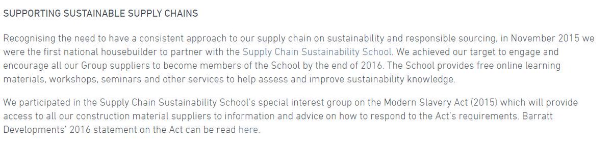 We are part of the Homes School of Supply Chain Sustainability - shortlisted in this year's <a href="/housebuildermag/">housebuilder</a> awards. barrattdevelopments.co.uk/sustainability…