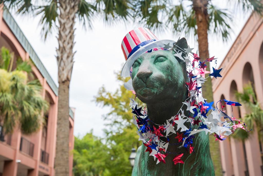 CofC's tweet photo. Happy Fourth of July from Clyde and CofC! 💥 🇺🇸 🐾 https://t.co/AiutV1D2rF