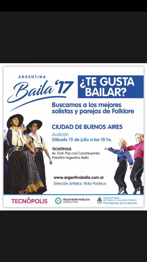 Anotate en argentinabaila.com.ar 
y podes ser uno de los ganadores de los $150.000 para tu formación como bailarin! <a href="/Argentina_Baila/">ArgentinaBaila</a> #2017