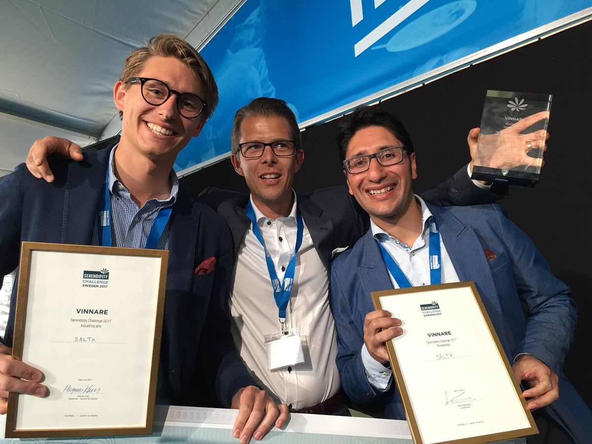 ABBSverige's tweet photo. Grattis @SaltXTechnology till årets Industripris! Och till Årets Tillväxtbolag!! 👏🏼👏🏼#schallenge #industrintarmatchen #almedalen https://t.co/N90VG5tciC