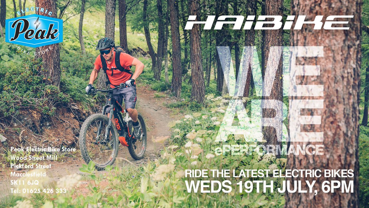 Enjoy an evening with us demo'ing <a href="/HaibikeUK/">Haibike UK</a>'s fleet of electric bikes on Weds 19/7. See the FB event for info: facebook.com/events/2454520…