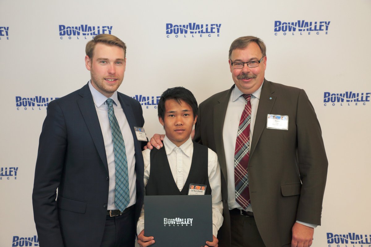 Celebrating Student Futures w/ <a href="/BowValley/">Bow Valley College</a> -- sharing a great moment from the 'Kevin Gregor Award for Youth in Transition &amp; Bridge Programs'